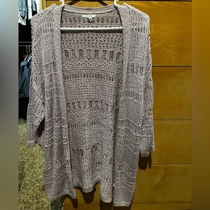 Women’s Light Purple Half Sleeve Cardigan